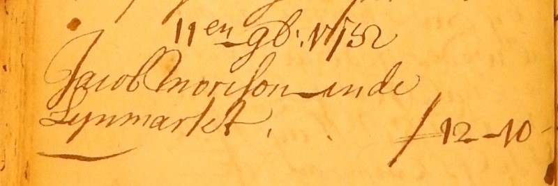 1732 Morison poorterschapJ 1732, inschrijving van mijn oudbetovergrootvader als poorter in Utrecht