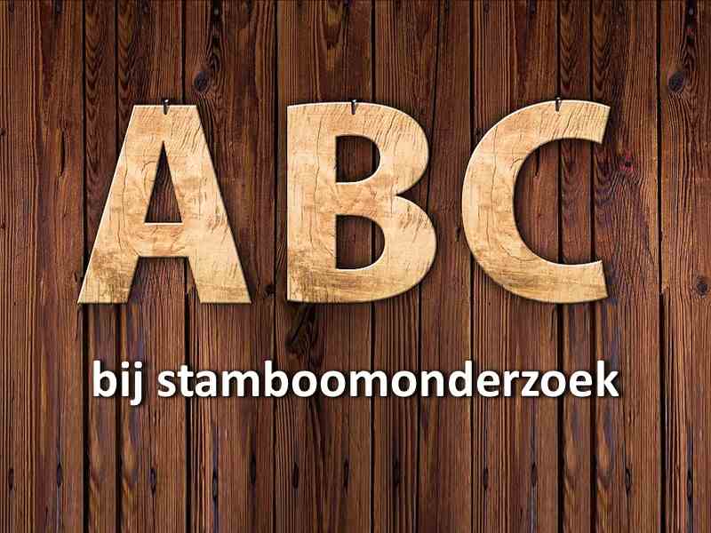Basis ABC bij stamboomonderzoek