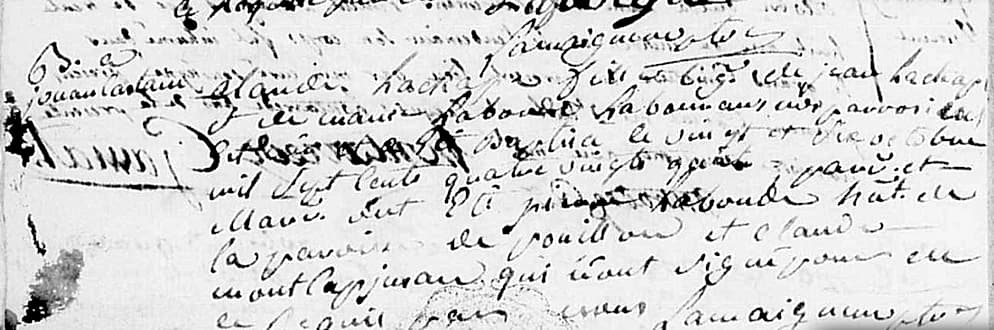 Bearn-Jeanne-Castaing1784-p65-Habas Vermelding van Jeanne Castaing, 1784, p65, Habas