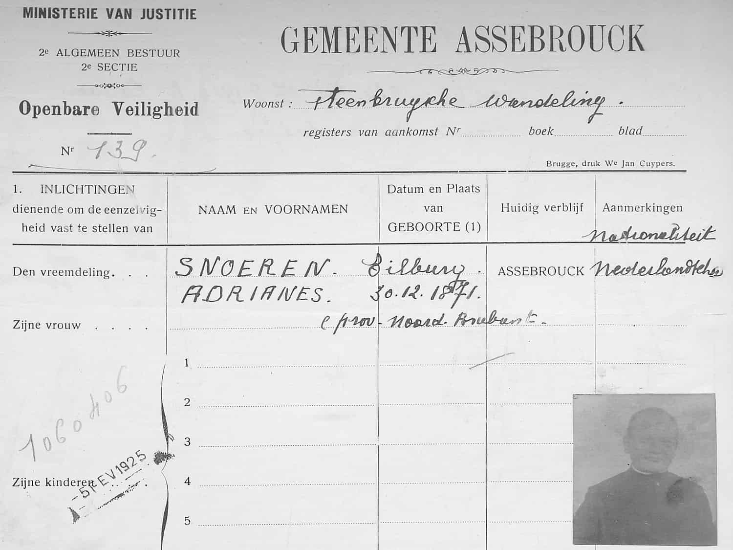 In Gent, Hasselt en Leuven werden ook vreemdelingendossiers bijgehouden