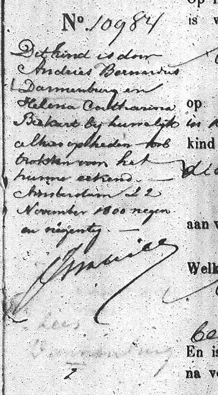 De aantekening op de geboorteakte van mijn opa