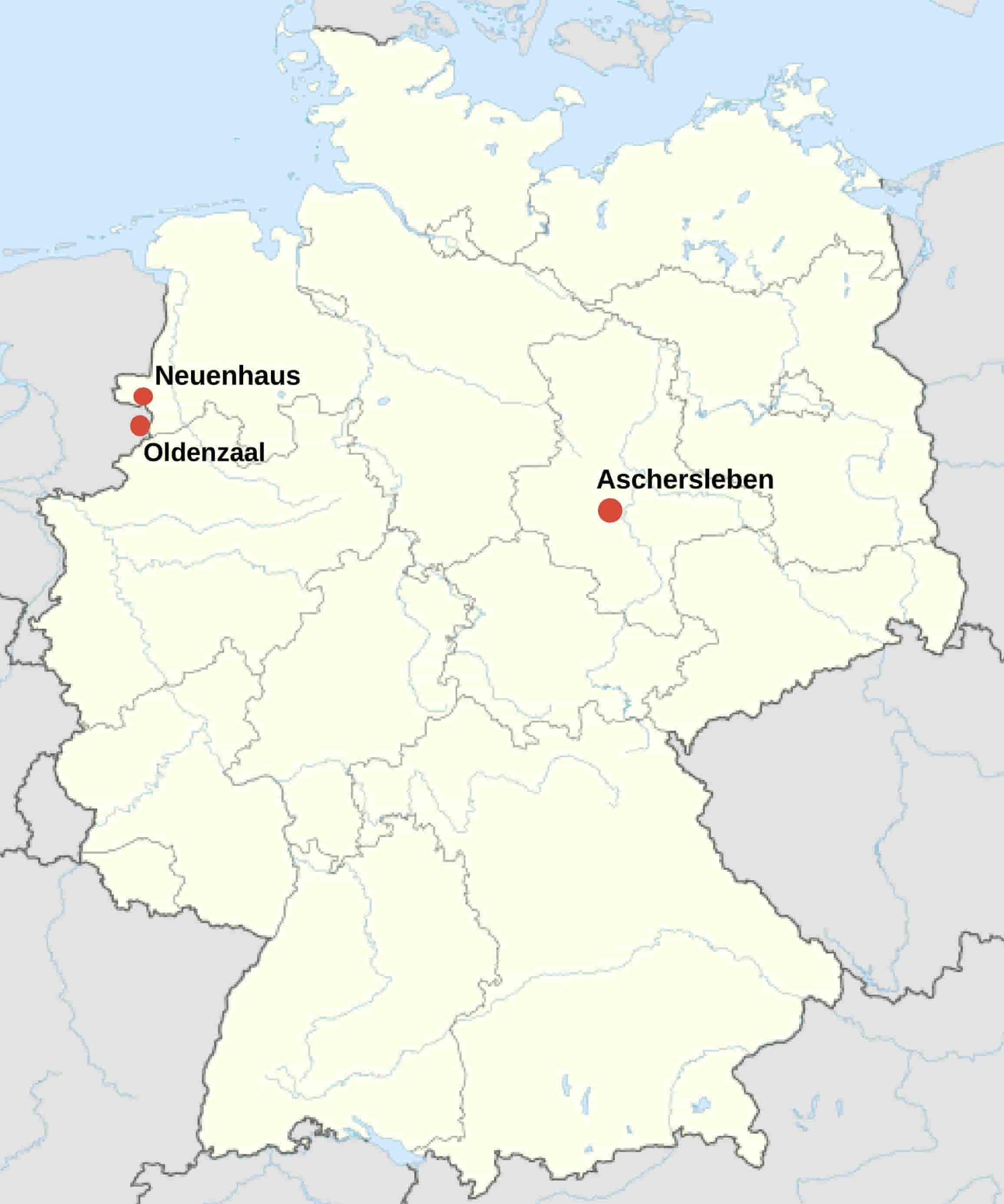 Was mijn moeder familie van Johann Sebastian Bach? Kaart Duitsland