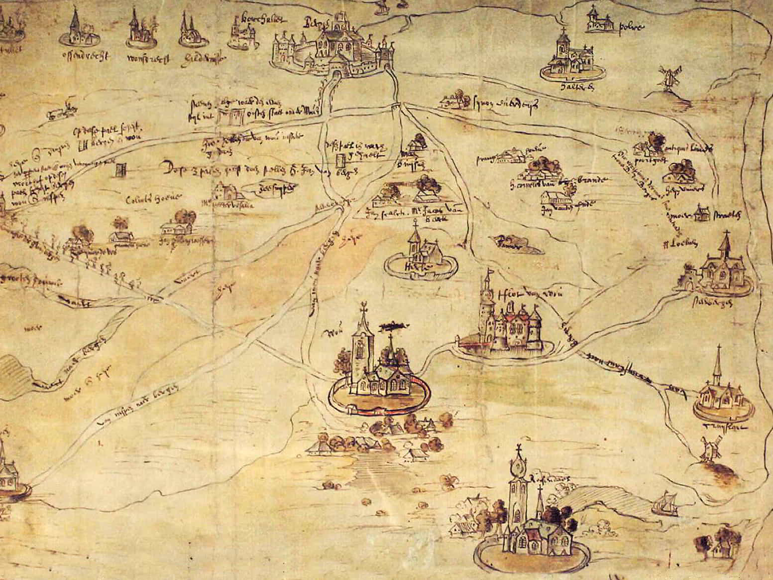 Overzicht heemkundekringen Nederland, Bron: Brabants Erfgoed, Steden, dorpen en wegen in het markizaat van Bergen op Zoom, ca. 1545-1550