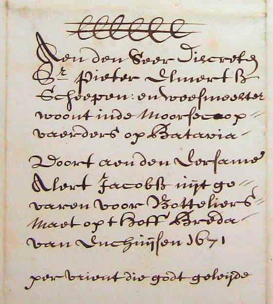 Brief uit 1672 - Steden worden in oorlogstijd verkocht
