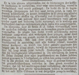 1880-01-24 AH - In Café Mille Colonnes (Amsterdam) wordt als eerste café in Nederland bier getapt met behulp van koolzuurgas