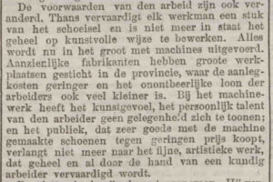 1883-06-22 AH - Door de komst van de schoenstikmachine worden schoenen voor vrijwel iedereen toegankelijk
