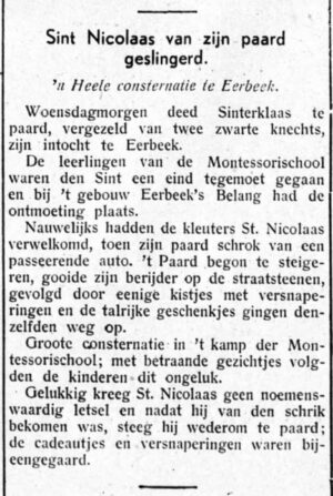 1934-12-07 Gb - Sinterklaas wordt van zijn paard geslingerd