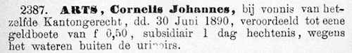 Melding van veroordeling