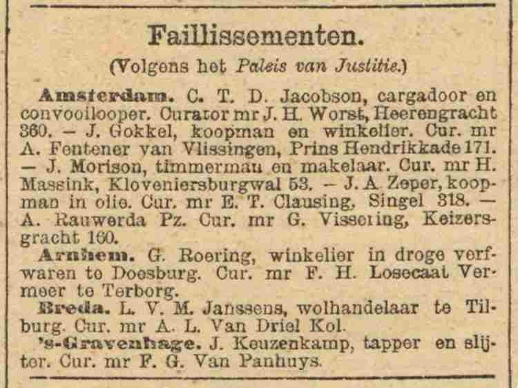 Faillissementen van je familie achterhalen