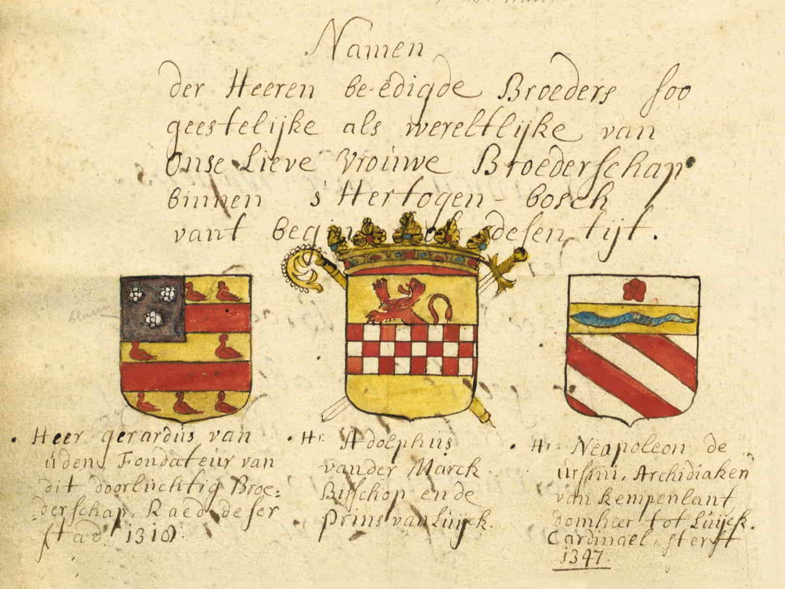 Leden van de Illustre Lieve Vrouwe Broederschap (ILVB)