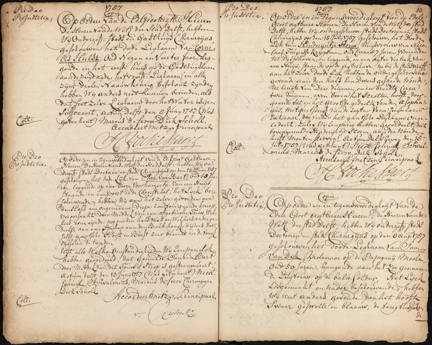 Register van lijkschouwingen in Delft (1701-1819)