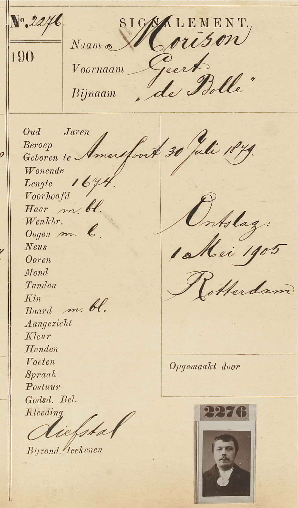 Mijn verre oudoom, Geurt/Geert Morison was me d'r eentje