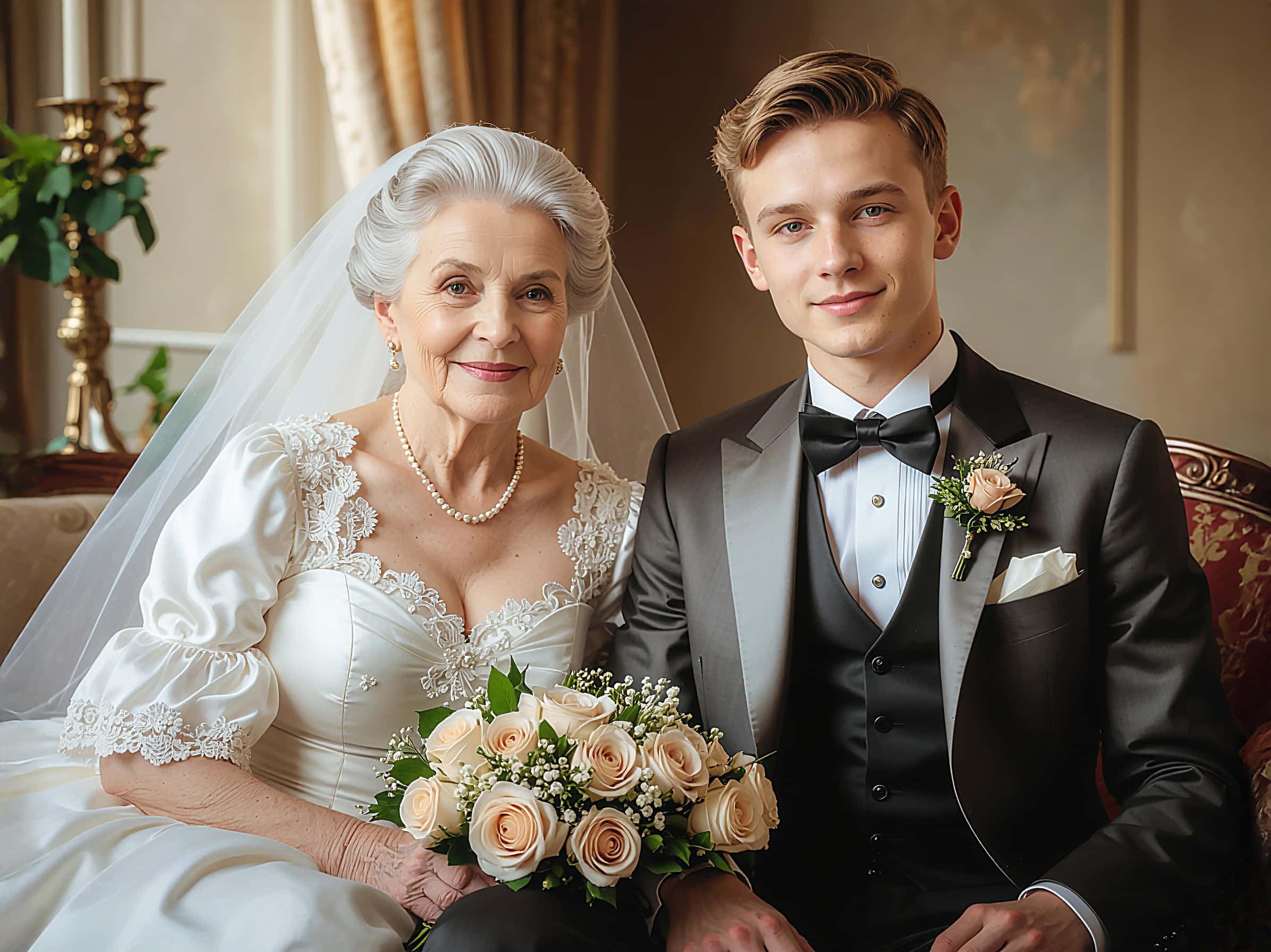 Zéér jonge bruiden en een zéér oude bruidegommen