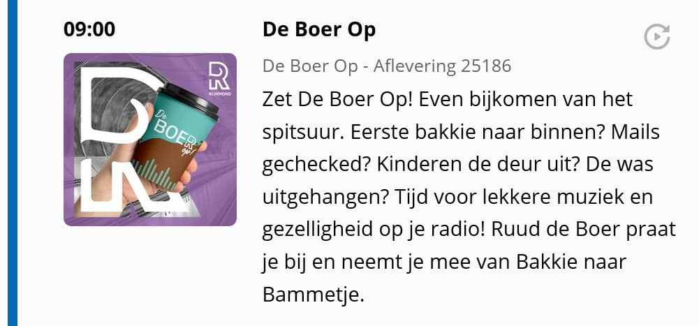 Radio Rijnmond: interview Yolanda Lippens met Ruud de Boer in zijn programma 'De Boer op' over stamboomonderzoek