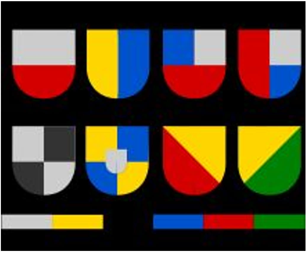 Over heraldiek, ridders en soorten familiewapens, verdeling