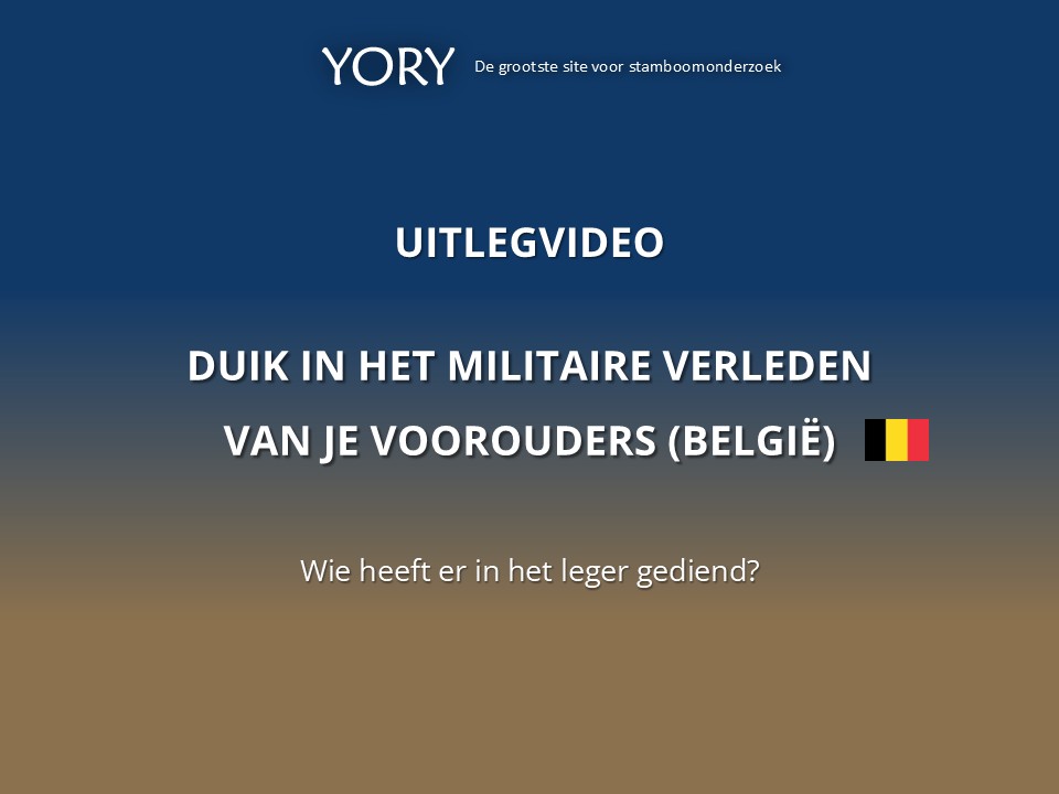 Uitlegvideo | Duik in het militaire verleden van je voorouders (België)
